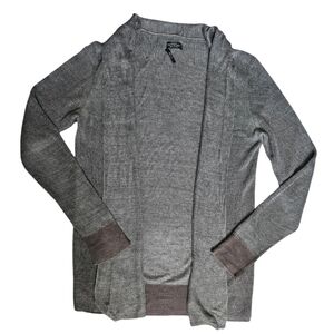 Allsaints Grey Brown Linen Cardigan Size Small